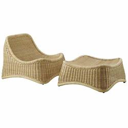Nanna Ditzel Chill Lounge Chair and Stool (Natural)-OPEN BOX
