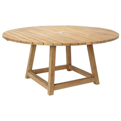 George Outdoor Teak Round Dining Table