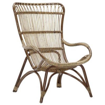 Monet Rattan Highback Lounge Chair