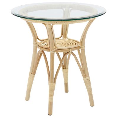 Tony Glass Top Side Table