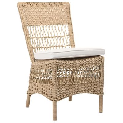 Marie Outdoor Side Chair (Snow White|Natural) - OPEN BOX