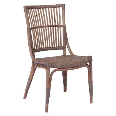Piano Rattan Dining Side Chair (Taupe Grey) - OPEN BOX
