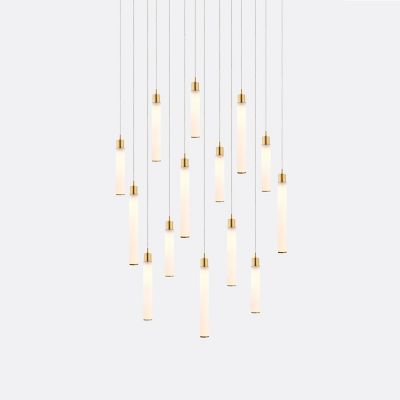 White Candle 14 Multi-Light Pendant