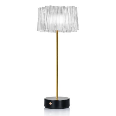 Battery Operated Glass Table Lamp, 22 Cm High Rechargeable Lamp, Battery  Lamp, Lantern With 6-hour Timer For Living Room, Bedroom, Indoor, Outdoor  (1.