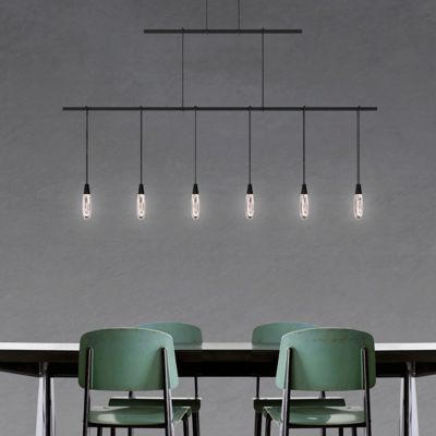 Suspenders 48-Inch 2-Tier 6-Light Linear Suspension