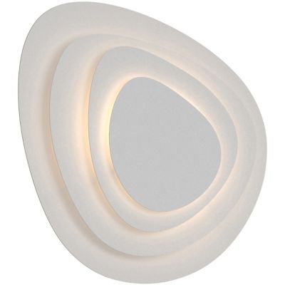 Sonneman Abstract Panels - 4-Plate LED Sconce - Textured White Finish - Textured White Shade