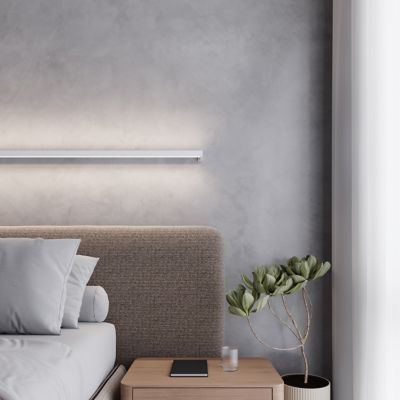 Shown in Satin White finish, 8 Feet size, Two-Sided Lighting option, in use