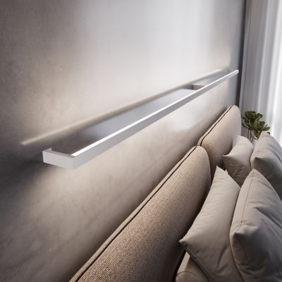 Shown in Satin White finish, 8 Feet size, Two-Sided Lighting option, in use