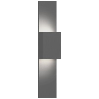 Flat Box 2-Light Indoor/Outdoor LED Panel Sconce