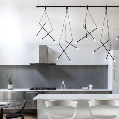Suspenders 8 Ft 1-Tier LED Linear Suspension