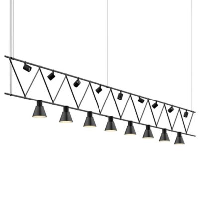Suspenders 14-Foot Linear Flat Truss Power Precise Bar-Mounted Cylinders with Bezel and Cone Trims
