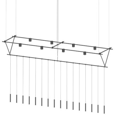 Suspenders 8-Foot Tri-Bar Truss Monoline Thin Cylinder Pendants and ...