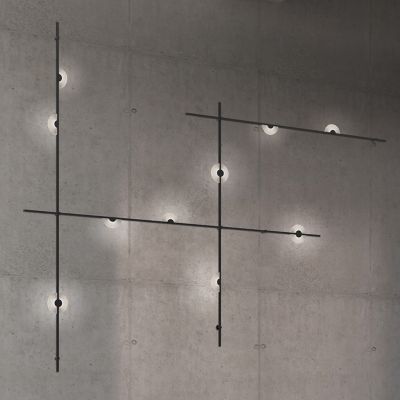 Suspenders 4-Bar Wall Mount Mezzaluna Luminaires