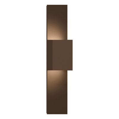 Flat Box 2-Light LED Panel Sconce (Textured Bronze)-OPEN BOX