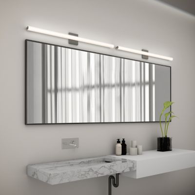Shown in Satin Nickel finish, 40 Inch size, in use