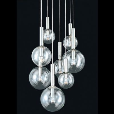 Bubbles Multi-Light Pendant Light (Nickel|8 Light)-OPEN BOX