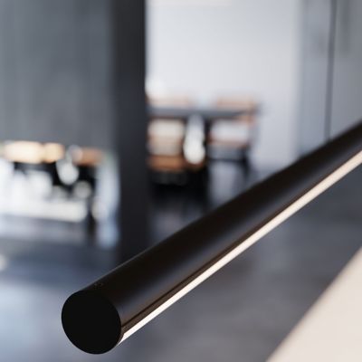 Shown in Satin Black finish, Extra Large size, Detail shot