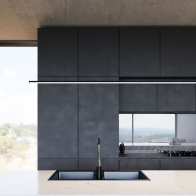 Shown in Satin Black finish, Extra Large size, in use