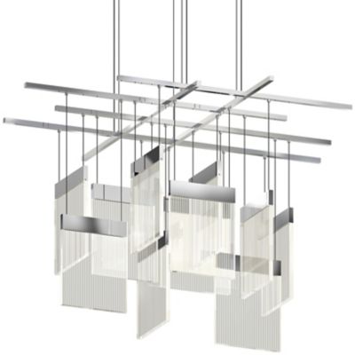 V Panels LED Large Multi-Light Pendant