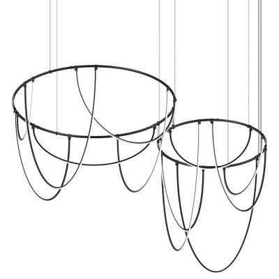 Suspenders 2-Bar Offset Ring Luminaires LED Suspension
