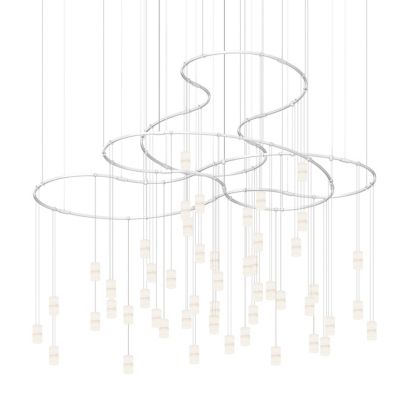Suspenders 3-Tier Matrix Cylinder LED Chandelier