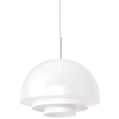 Modern Tiers Dome LED Pendant (Satin White|Small) - OPEN BOX