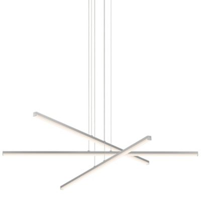 Stix Multi-Light Pendant (Satin Aluminum|3|240 In)-OPEN BOX
