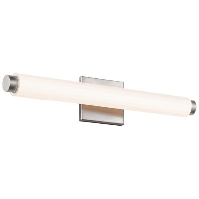 Tubo Slim Bath Bar-Drum Trim (Satin Nickel|19.5") - OPEN BOX
