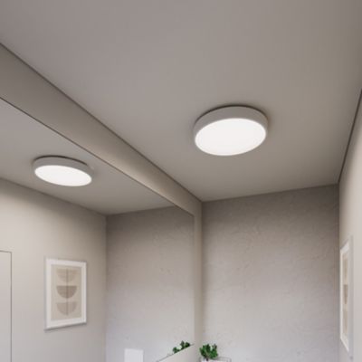 Shown in Textured White finish, 16 inch, lit, in us
