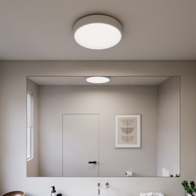 Shown in Textured White finish, 16 inch, lit, in use