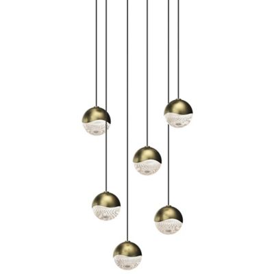 Grapes LED 6-Light Round Multipoint Pendant