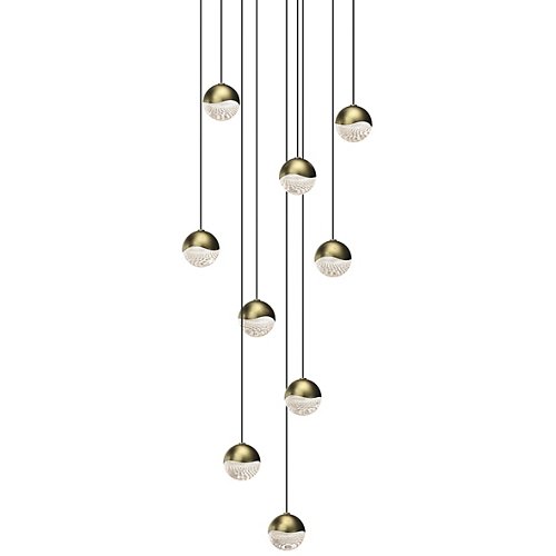 Grapes LED 9-Light Round Multipoint Pendant