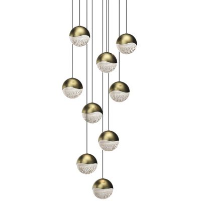 Grapes LED 9-Light Round Multipoint Pendant