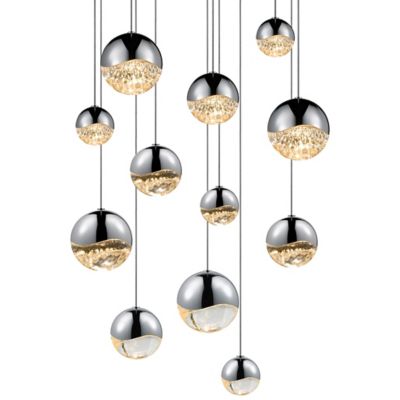 Grapes LED 12-Light Round Multipoint Pendant