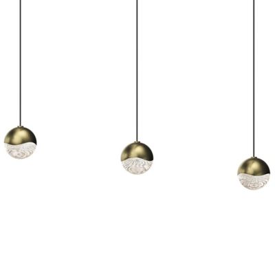 Grapes LED 3-Light Rectangular Multipoint Pendant