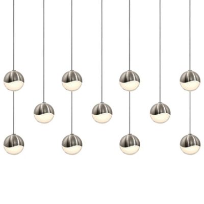 Grapes LED 11-Light Rectangular Multipoint Pendant