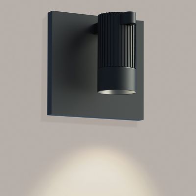 Suspenders Standard Single LED Wall Sconce - Bar-Mounted Single Cylinder / Snoot Flood Lens