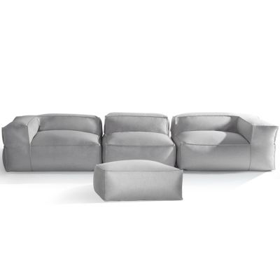 Spazio 3 Piece Outdoor Sofa Set with Ottoman