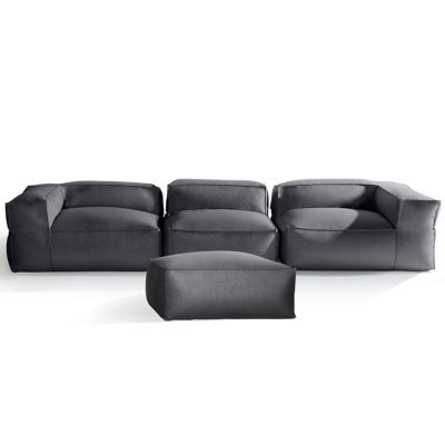 Spazio 3 Piece Outdoor Sofa Set with Ottoman