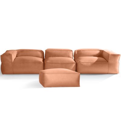 Spazio 3 Piece Outdoor Sofa Set with Ottoman