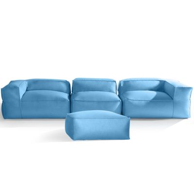 Spazio 3 Piece Outdoor Sofa Set with Ottoman