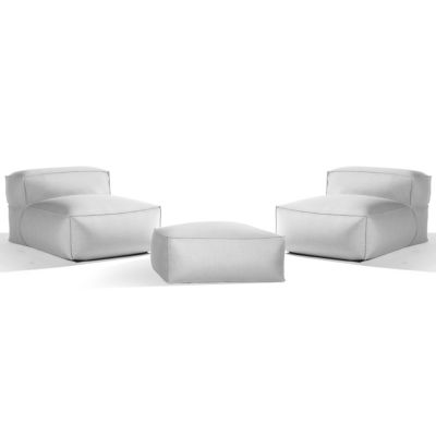 Spazio Outdoor Chair Set of 2 with Ottoman