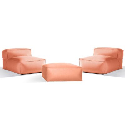 Spazio Outdoor Chair Set of 2 with Ottoman