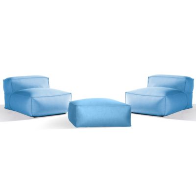 Spazio Outdoor Chair Set of 2 with Ottoman