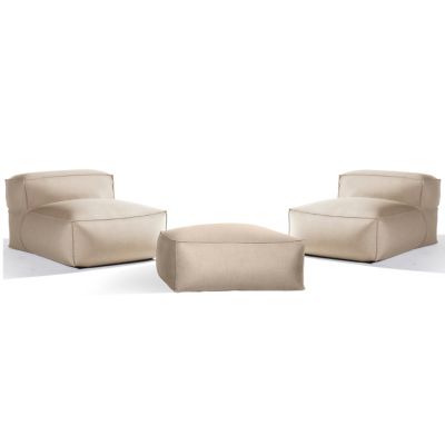 Spazio Outdoor Chair Set of 2 with Ottoman