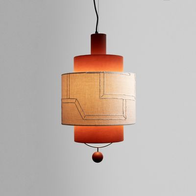 Materia Triple Pendant (Chalk with Red) - OPEN BOX