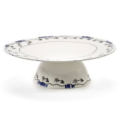Milk Midnight Flowers Cake Stand