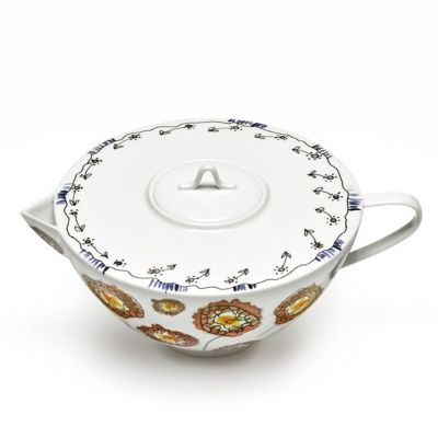 Midnight Flowers Tea Pot
