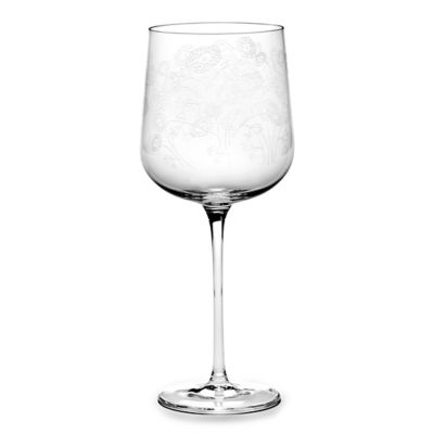Midnight Flowers Red Wine Glass, Set of 4