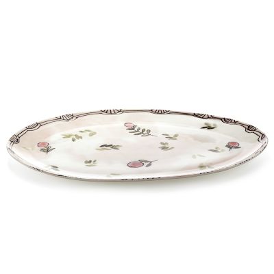 Midnight Flowers Large Oval Serving Platter
